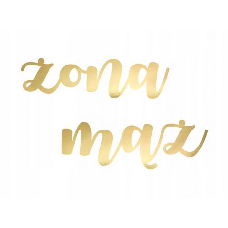 Zawieszki na krzesła tekturowe PartyDeco Żona Mąż, 2szt